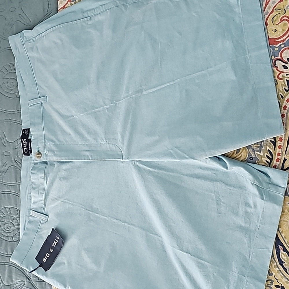 Mens CHAPS Bermuda Oxford short with stretch sz46 11" inseam